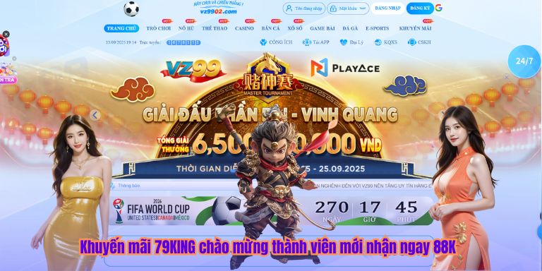 Khuyến Mãi Khuyến mãi 79KING chào mừng thành viên mới nhận ngay 88K