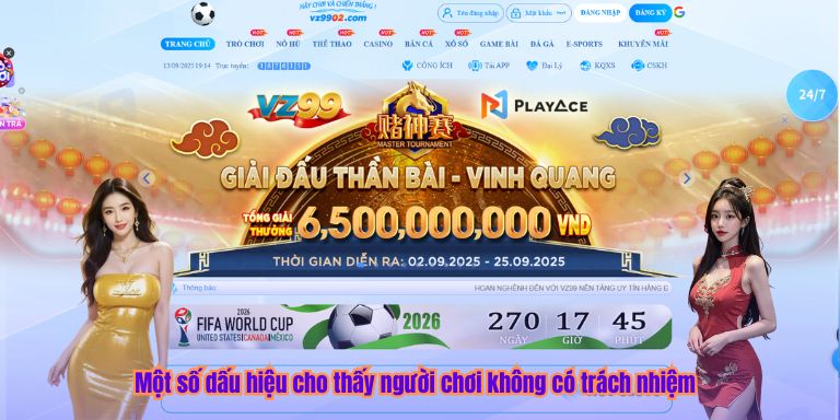 Chơi Có Trách Nhiệm Một số dấu hiệu cho thấy người chơi không có trách nhiệm