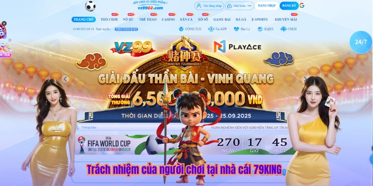 Miễn Trừ Trách Nhiệm Trách nhiệm của người chơi tại nhà cái 79KING